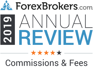 forexbrokers.com 2019: 4 csillagos minősítés a „Jutalékok és díjak” kategóriában