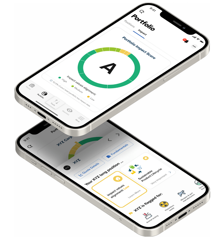 portafoglio azionario per smartphone